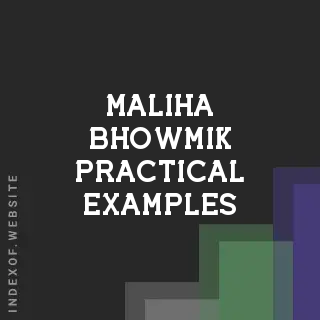 Maliha Bhowmik Practical Examples | Indexof