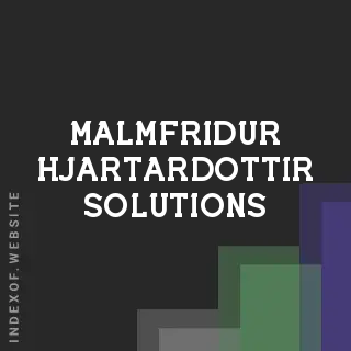 Malmfridur Hjartardottir Solutions | Indexof