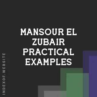 Mansour El-Zubair Practical Examples | Indexof