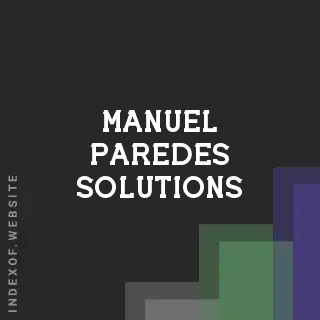 Manuel Paredes Solutions | Indexof