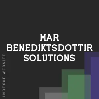 Mar Benediktsdottir Solutions | Indexof