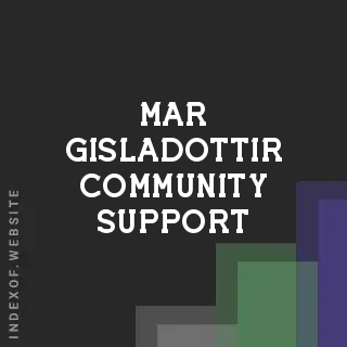 Mar Gisladottir Community Support | Indexof