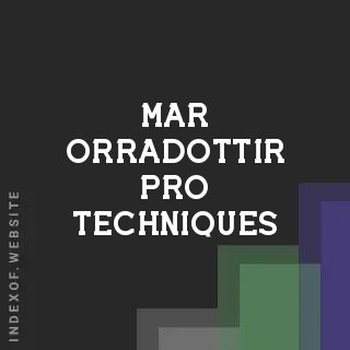 Mar Orradottir Pro Techniques | Indexof