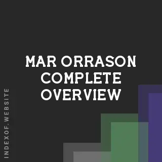 Mar Orrason Complete Overview | Indexof