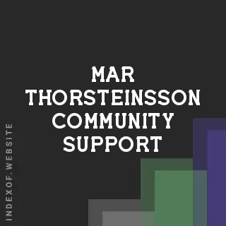 Mar Thorsteinsson Community Support | Indexof