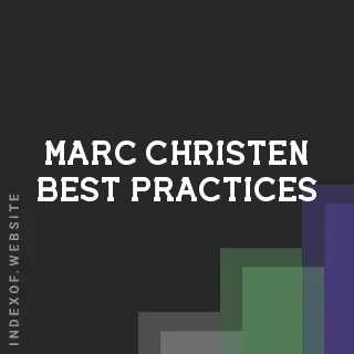 Marc Christen Best Practices | Indexof