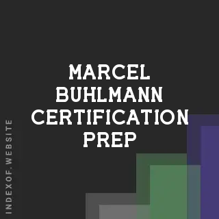 Marcel Buhlmann Certification Prep | Indexof