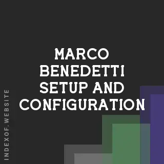 Marco Benedetti Setup and Configuration | Indexof