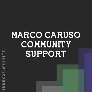 Marco Caruso Community Support | Indexof