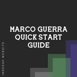 Marco Guerra Quick Start Guide | Indexof