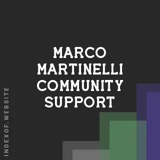 Marco Martinelli Community Support | Indexof