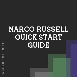 Marco Russell Quick Start Guide | Indexof