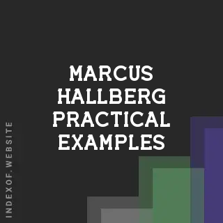Marcus Hallberg Practical Examples | Indexof