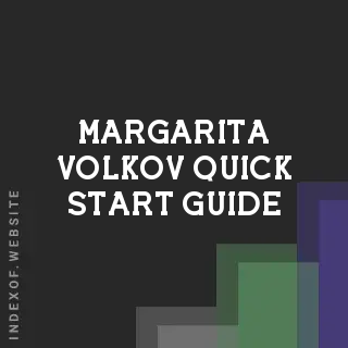Margarita Volkov Quick Start Guide | Indexof