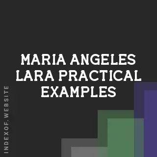 Maria Angeles Lara Practical Examples | Indexof