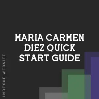 Maria Carmen Diez Quick Start Guide | Indexof