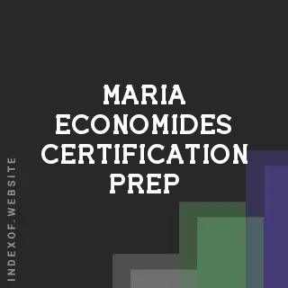 Maria Economides Certification Prep | Indexof