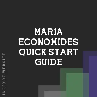 Maria Economides Quick Start Guide | Indexof