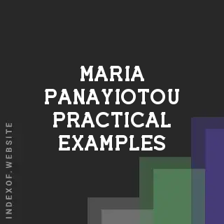 Maria Panayiotou Practical Examples | Indexof