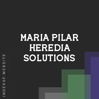 Maria Pilar Heredia Solutions | Indexof
