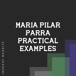 Maria Pilar Parra Practical Examples | Indexof