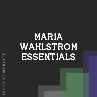 Maria Wahlstrom Essentials | Indexof