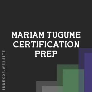 Mariam Tugume Certification Prep | Indexof