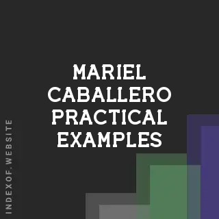 Mariel Caballero Practical Examples | Indexof