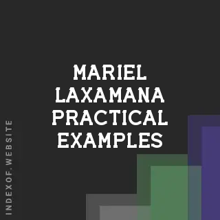 Mariel Laxamana Practical Examples | Indexof