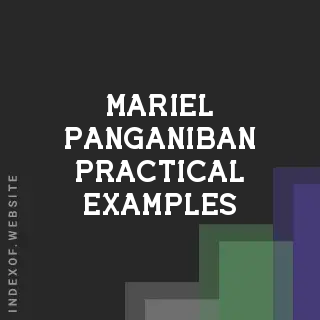 Mariel Panganiban Practical Examples | Indexof