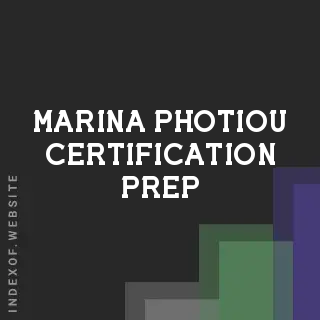 Marina Photiou Certification Prep | Indexof