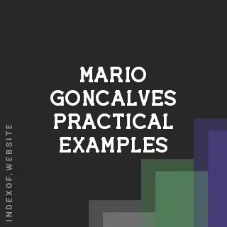 Mario Goncalves Practical Examples | Indexof