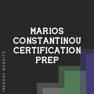 Marios Constantinou Certification Prep | Indexof