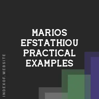 Marios Efstathiou Practical Examples | Indexof