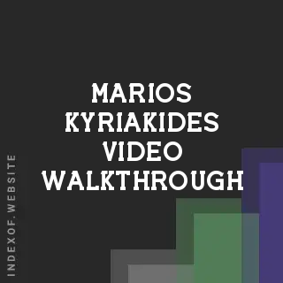 Marios Kyriakides Video Walkthrough | Indexof