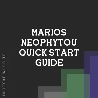 Marios Neophytou Quick Start Guide | Indexof
