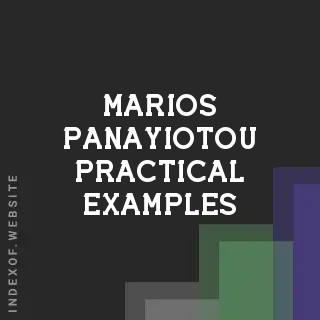 Marios Panayiotou Practical Examples | Indexof