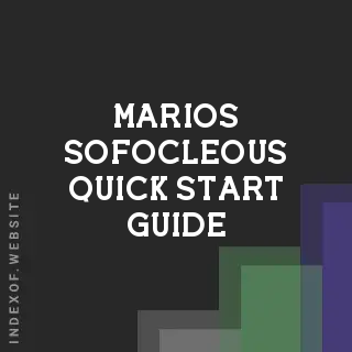 Marios Sofocleous Quick Start Guide | Indexof