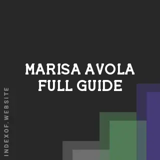 Marisa Avola Full Guide | Indexof