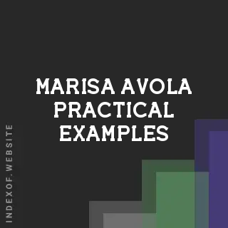 Marisa Avola Practical Examples | Indexof