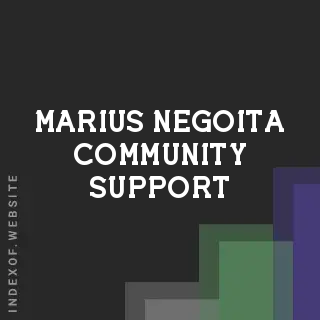 Marius Negoita Community Support | Indexof