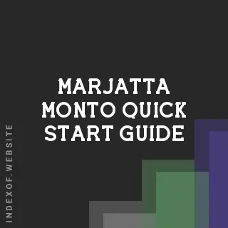 Marjatta Monto Quick Start Guide | Indexof