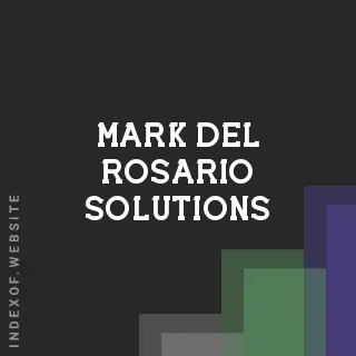 Mark Del Rosario Solutions | Indexof