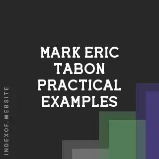 Mark Eric Tabon Practical Examples | Indexof