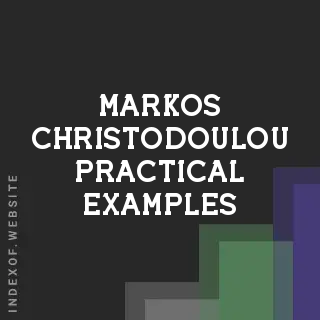 Markos Christodoulou Practical Examples | Indexof