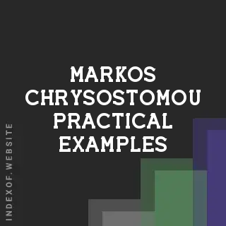 Markos Chrysostomou Practical Examples | Indexof