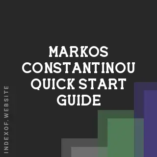 Markos Constantinou Quick Start Guide | Indexof