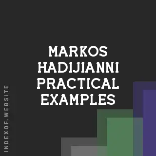 Markos Hadijianni Practical Examples | Indexof