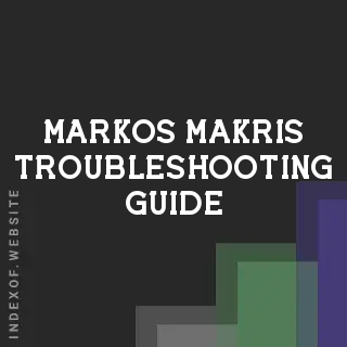 Markos Makris Troubleshooting Guide | Indexof