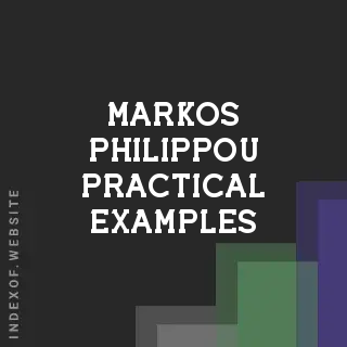 Markos Philippou Practical Examples | Indexof